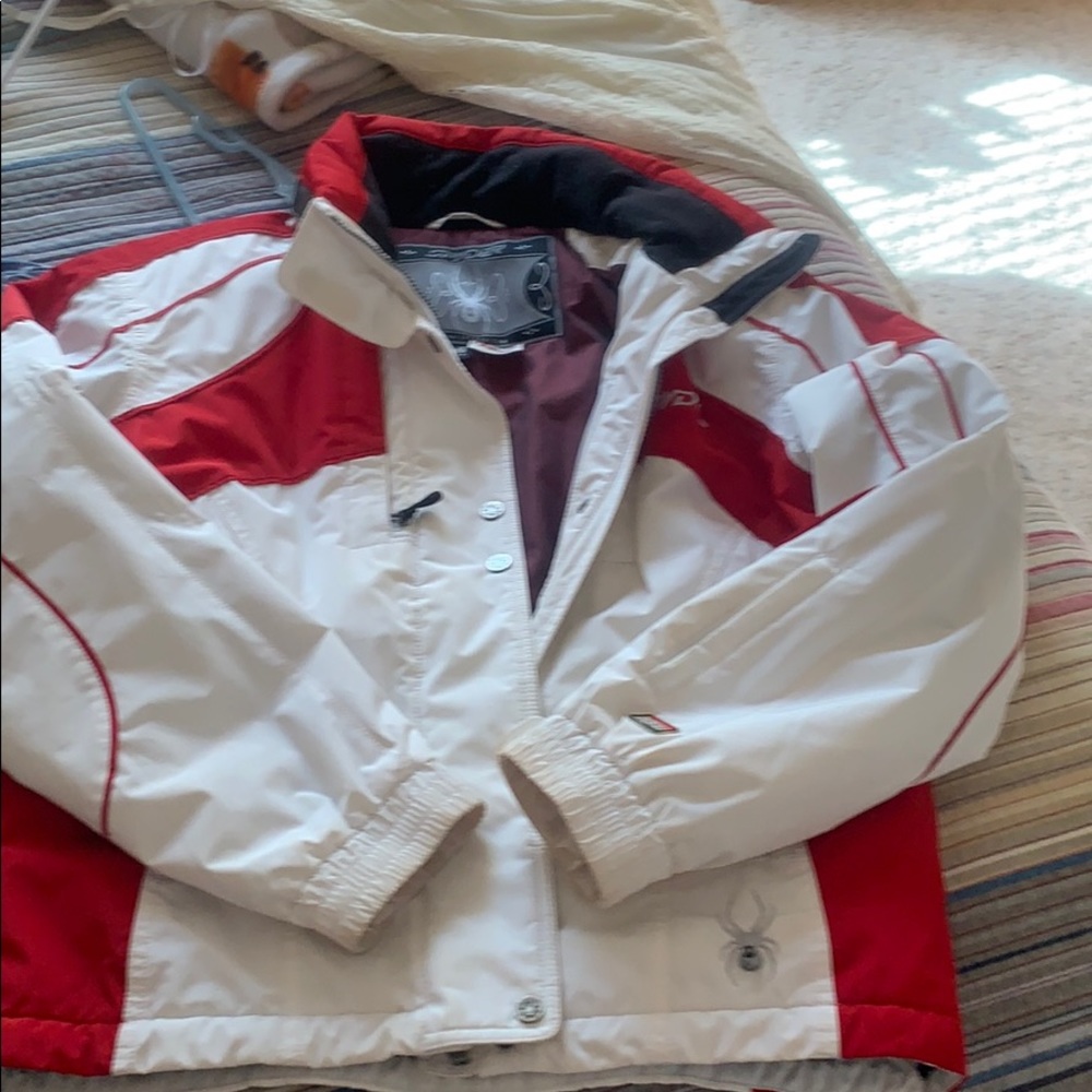 Red and white spider coat
